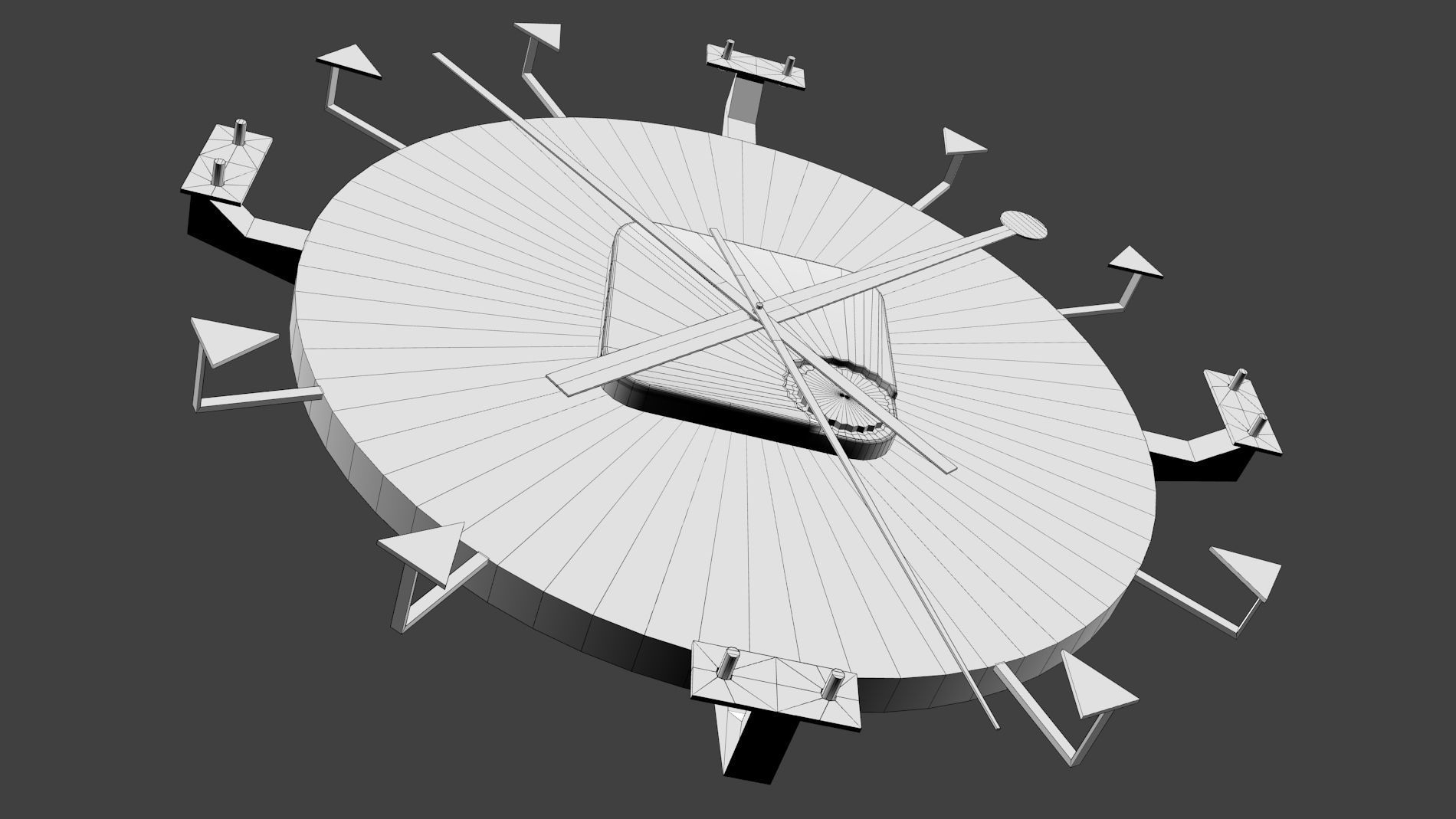 DartClock dart board 3D model_9