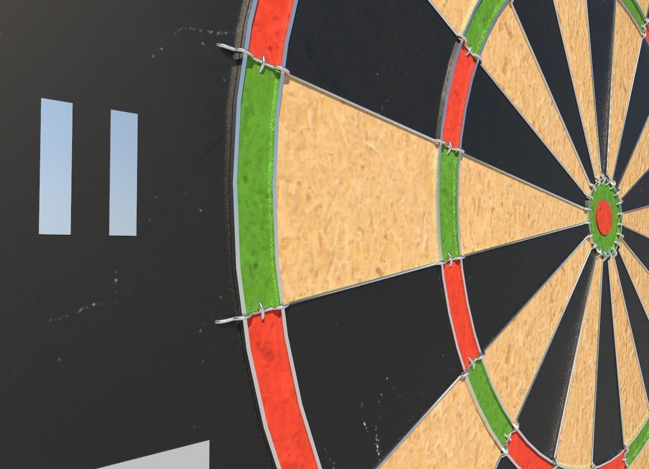 DartClock dart board 3D model_3