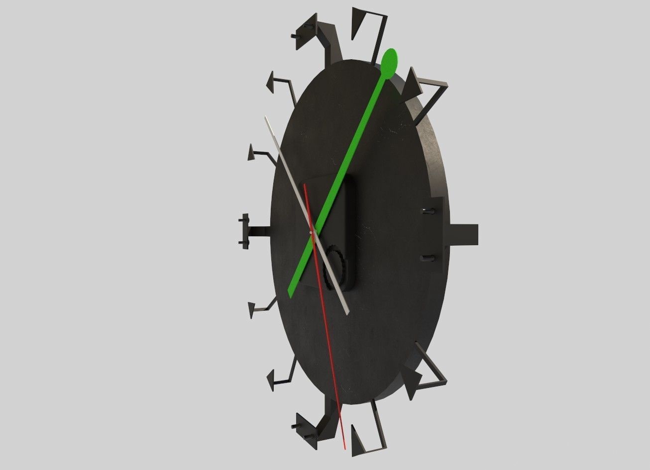 DartClock dart board 3D model_4