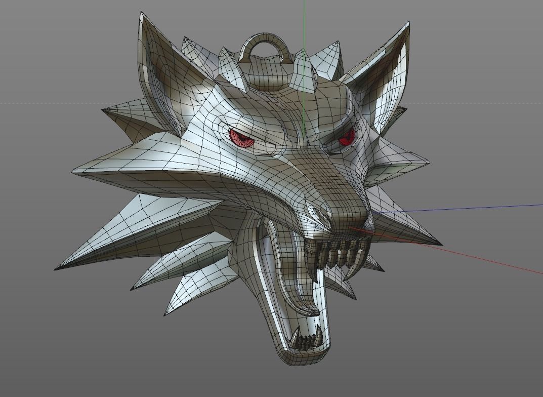 Witcher medallion 3D printable 3D model_7