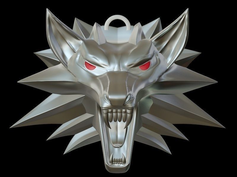 Witcher medallion 3D printable 3D model_3