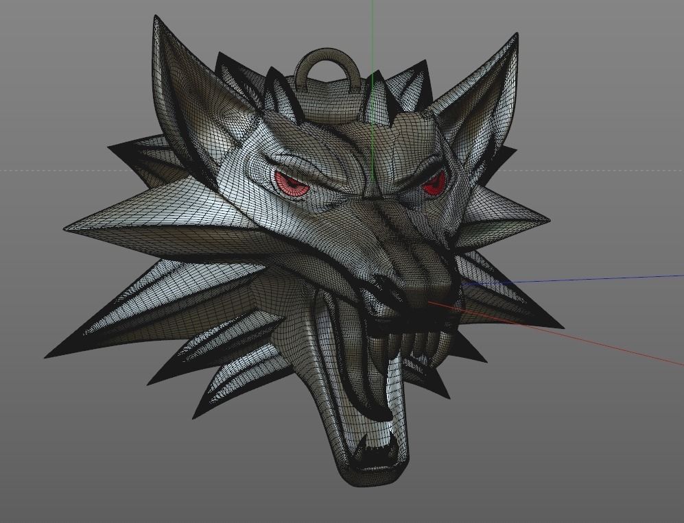 Witcher medallion 3D printable 3D model_4