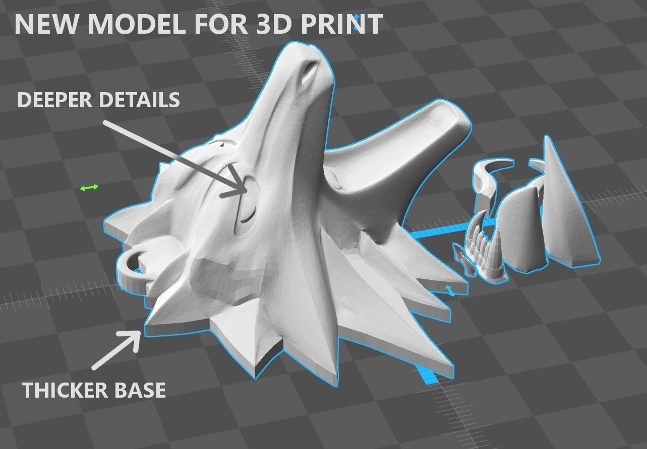 Witcher medallion 3D printable 3D model_1
