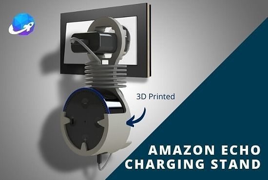 Amazon Echo Dot wall mount 3D print model