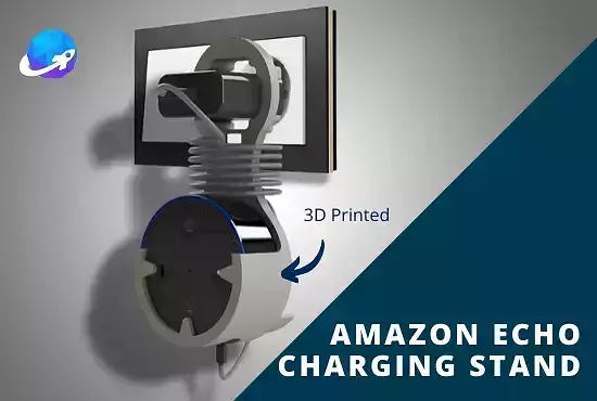 Amazon Echo Dot wall mount 3D print model