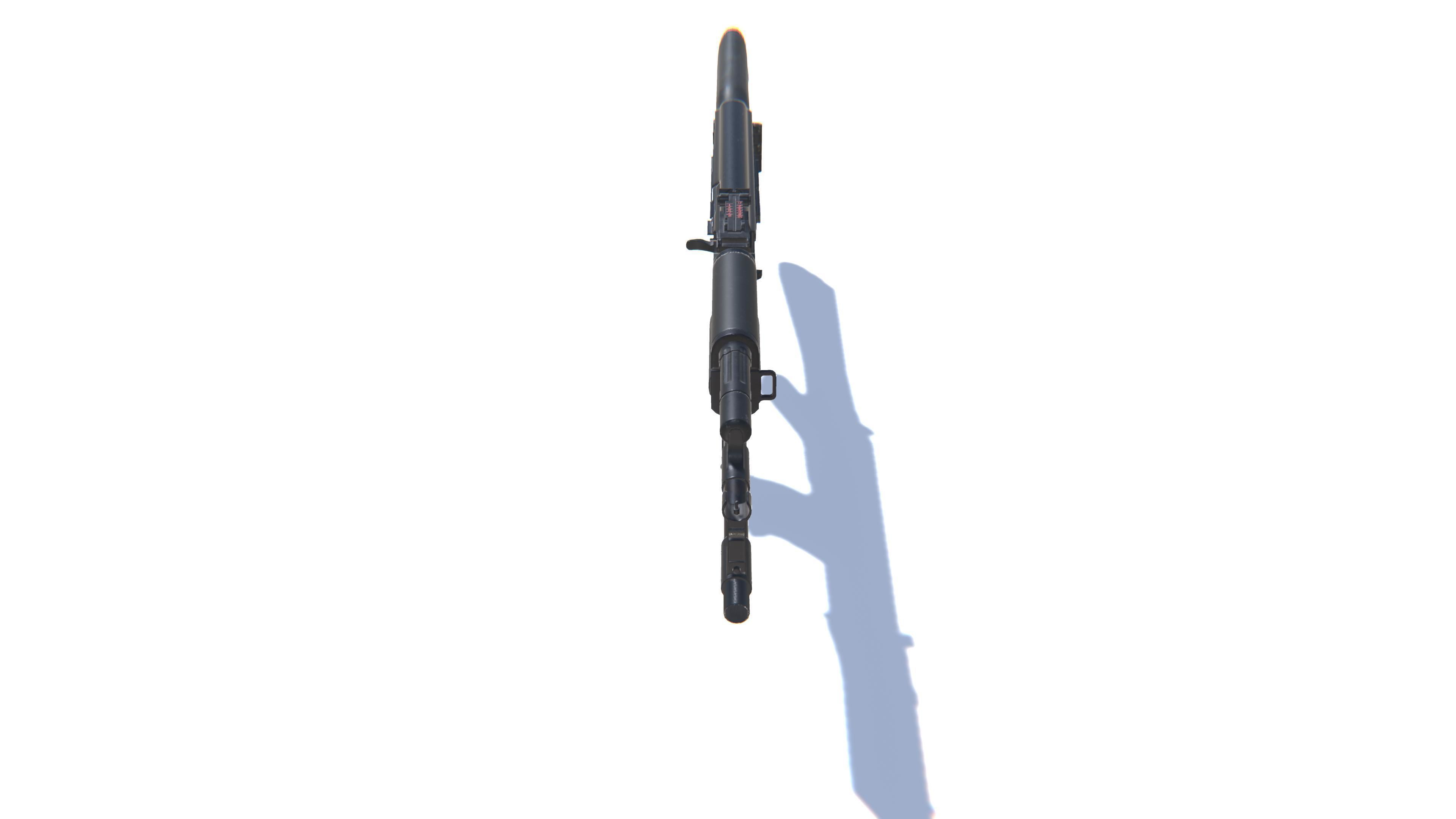 Assault Rifle AK-74M Low-poly 3D model_8