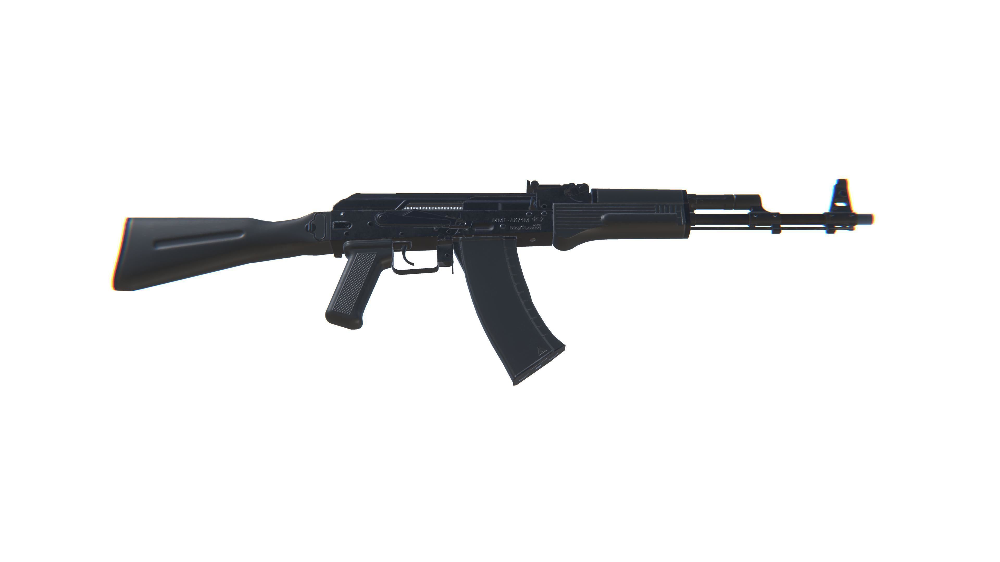 Assault Rifle AK-74M Low-poly 3D model_11