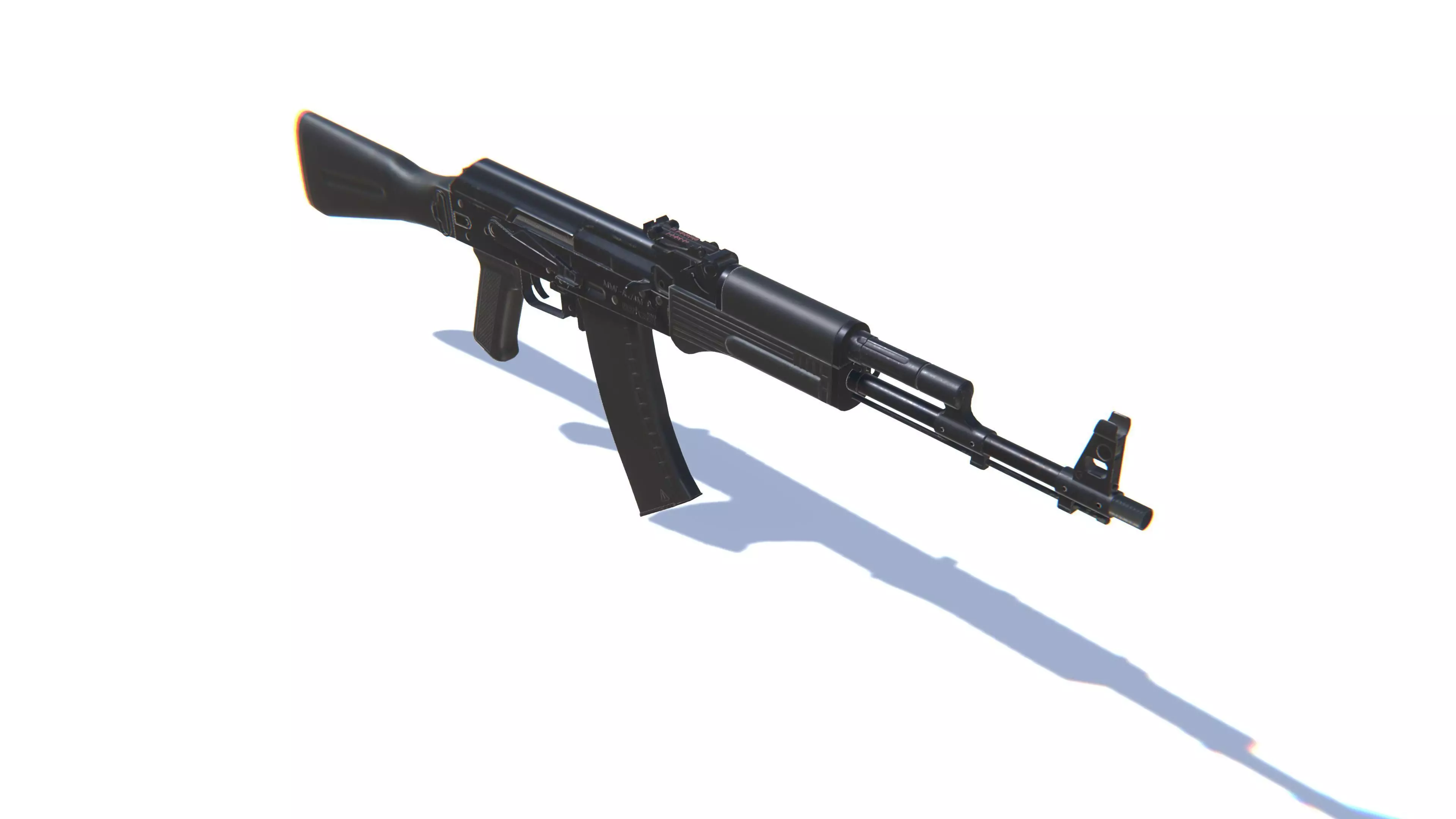 Assault Rifle AK-74M Low-poly 3D model_0