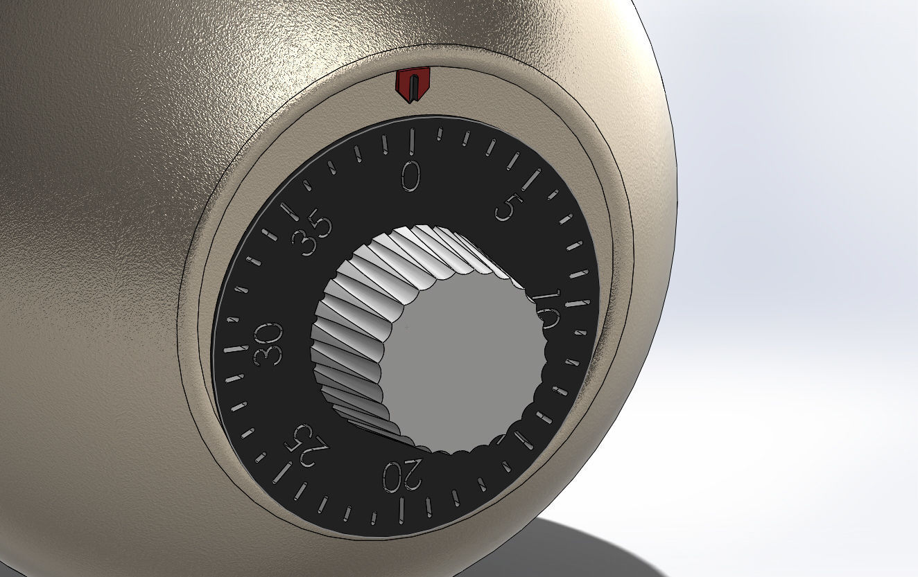 Combination Padlock 3D print model_5