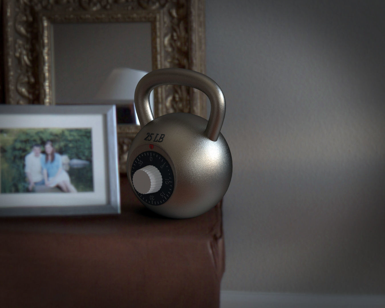 Combination Padlock 3D print model_1