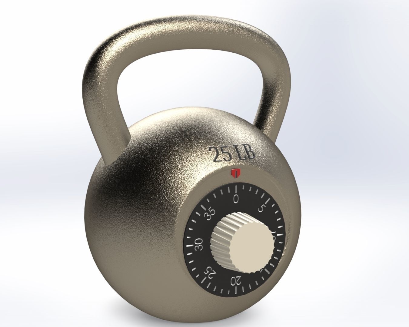 Combination Padlock 3D print model_3
