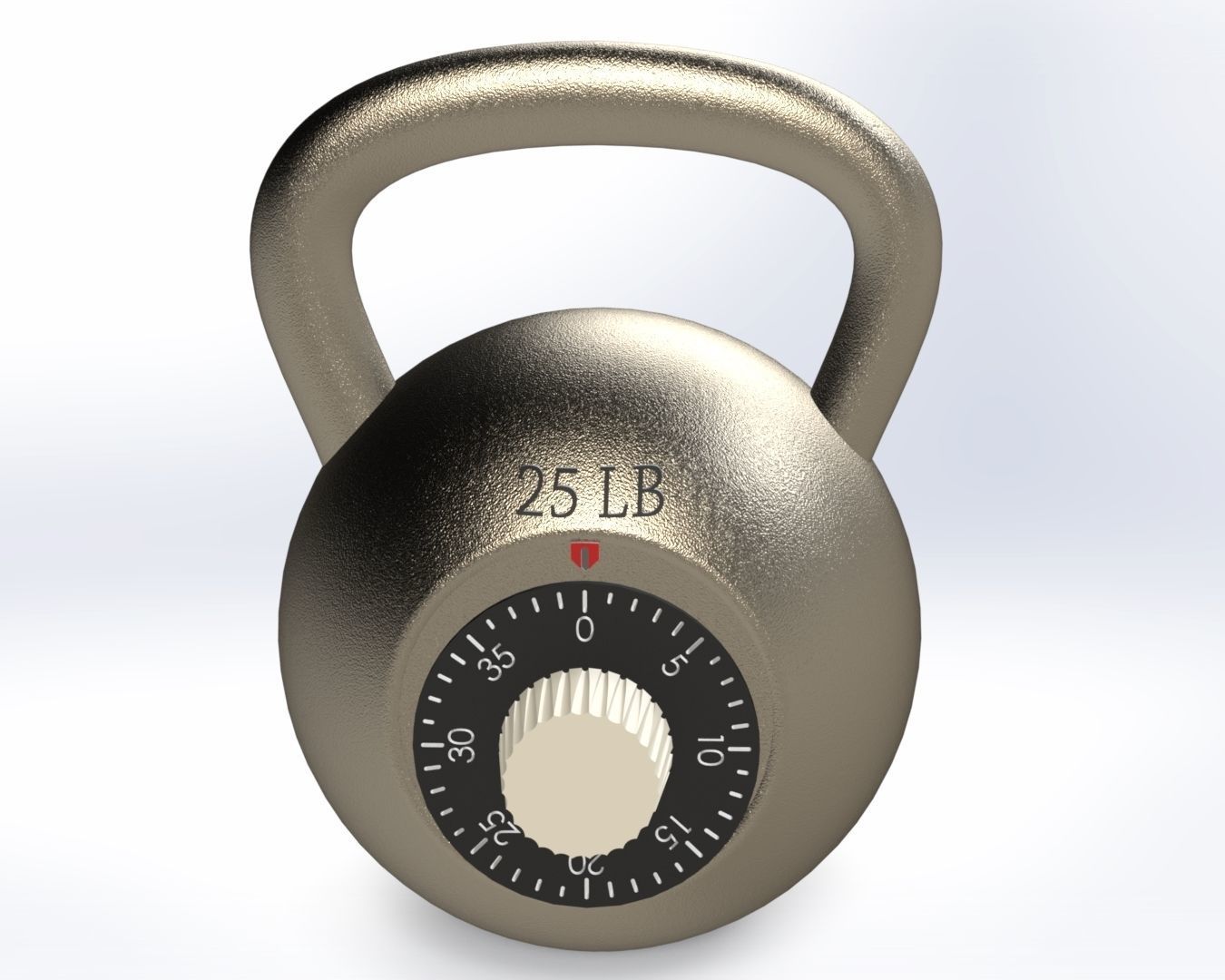 Combination Padlock 3D print model_2