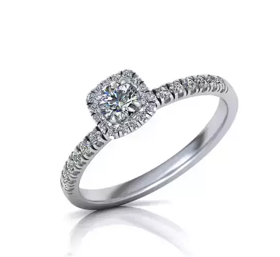 Halo Engagement ring Own design 0177