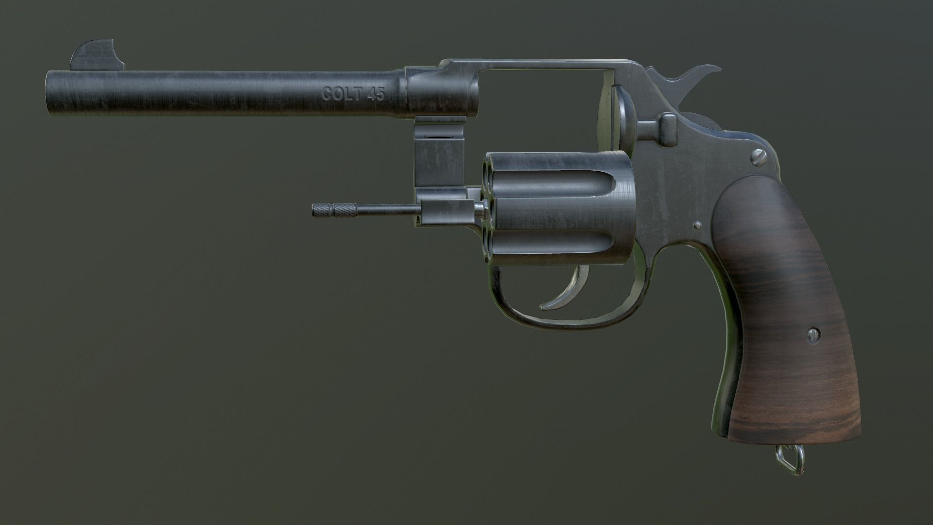 PISTOL M1917 Low-poly 3D model_1