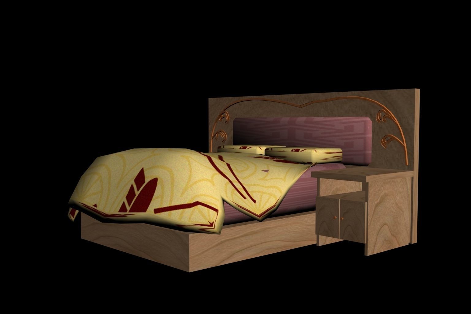 Furniture Collection tv stand Low-poly 3D model_8