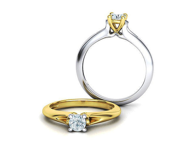 Engagement Solitaire ring Own design Paradise 0173 3D print model