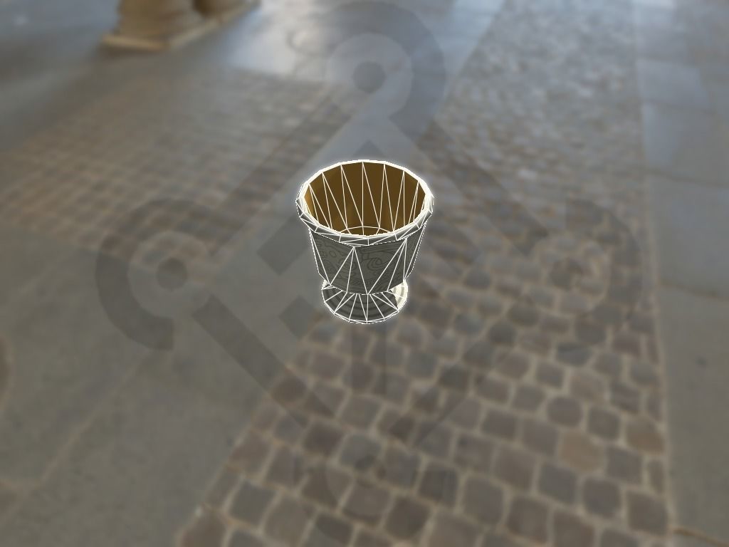 Viking Jelling silver goblet Low-poly 3D model_5