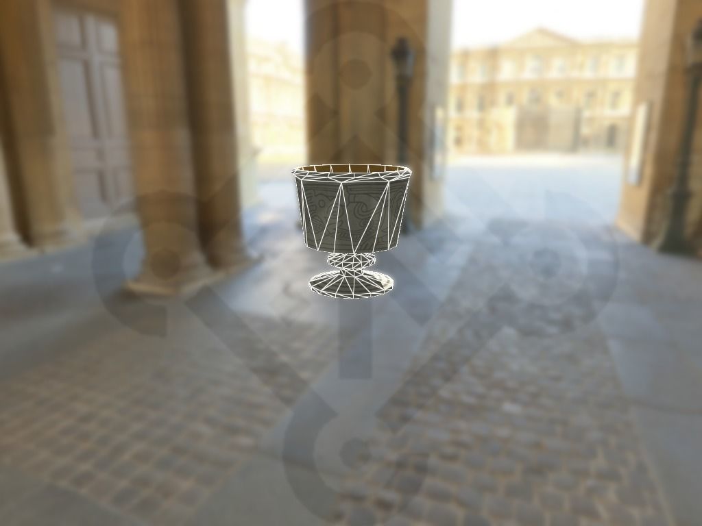 Viking Jelling silver goblet Low-poly 3D model_6