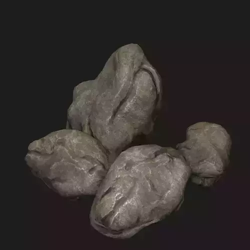 Rock 2 three rocks 3D model