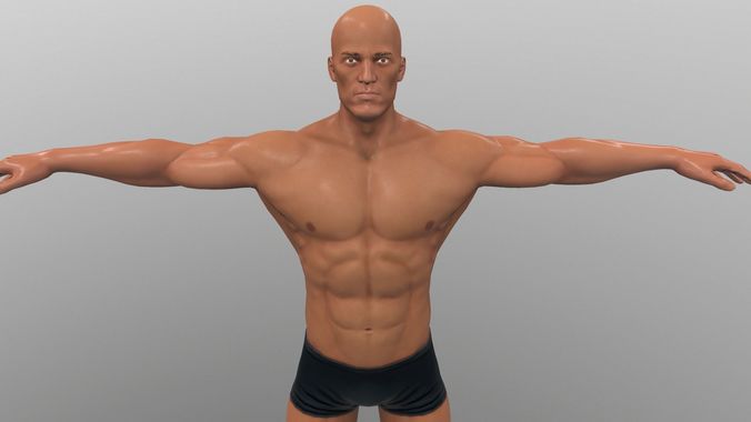 athlete Low-poly 3D model