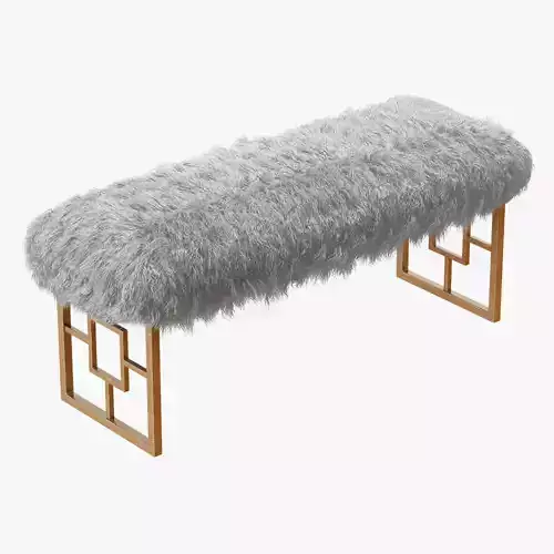 Morris Upholstered Bench 3D model