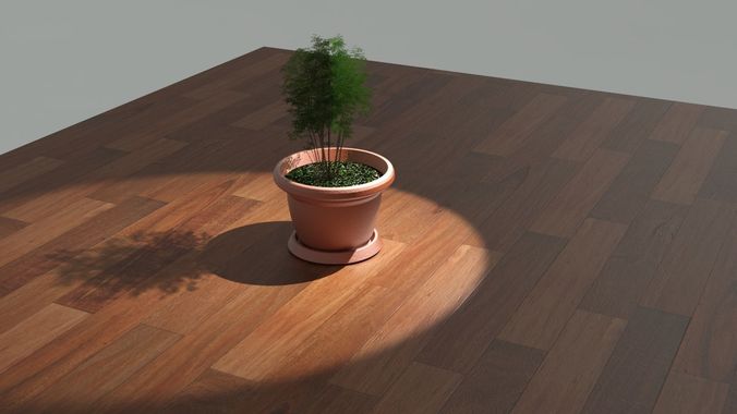 plant in a flowerpot Low-poly 3D model