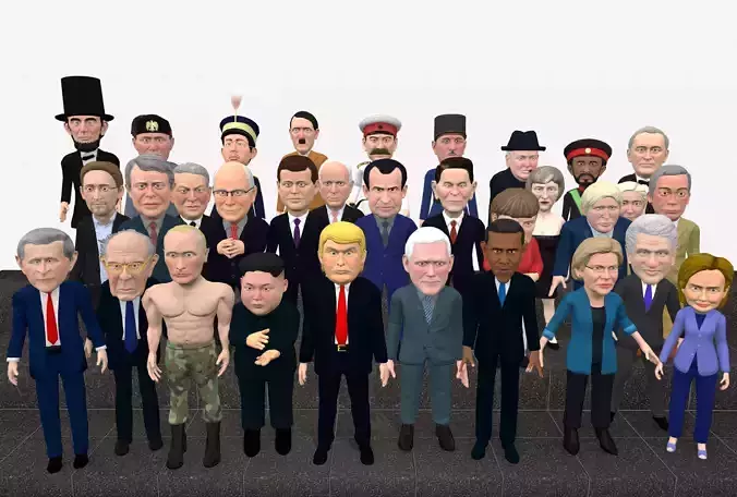 Politicians mega pack Low-poly 3D model