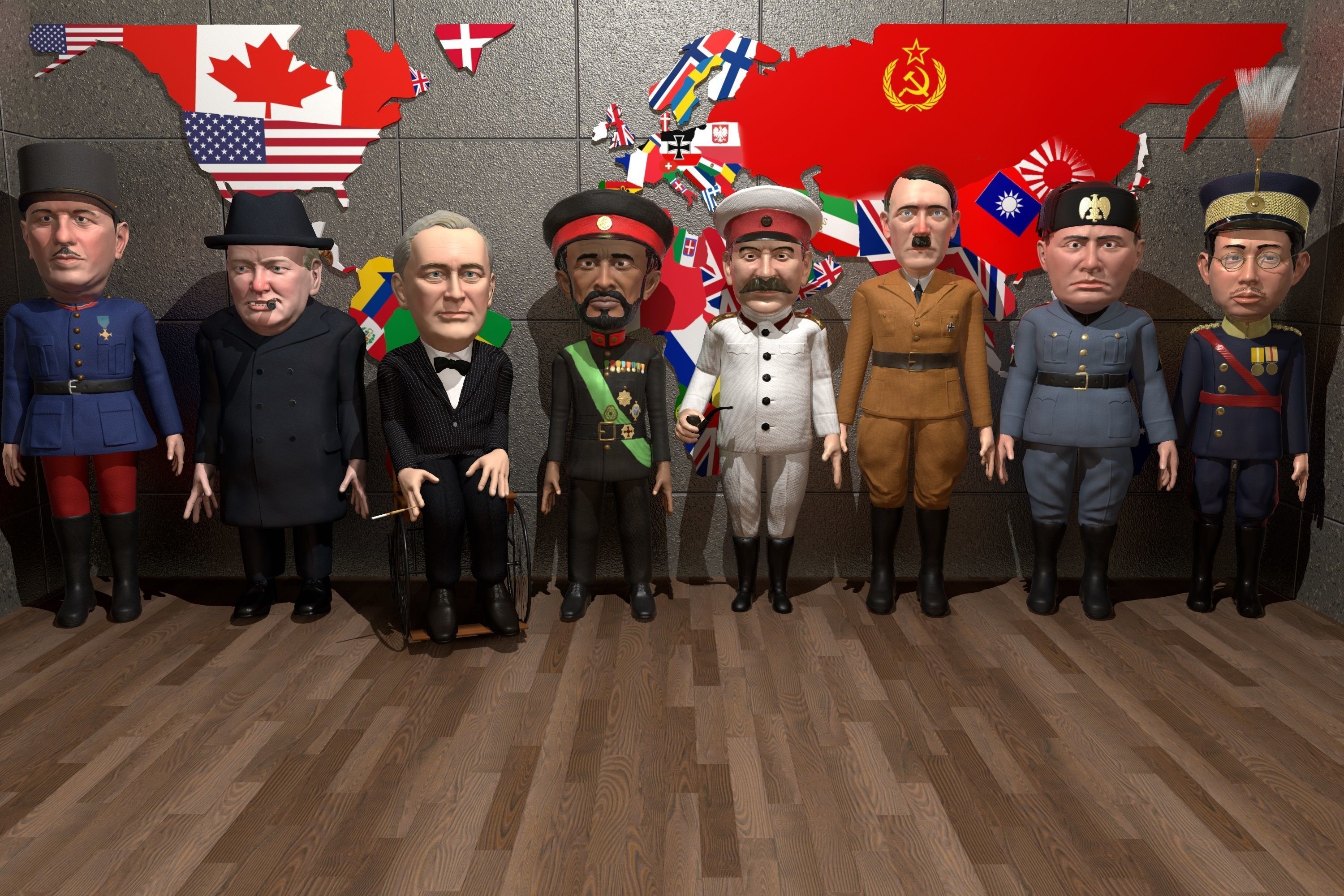 Politicians mega pack Low-poly 3D model_10