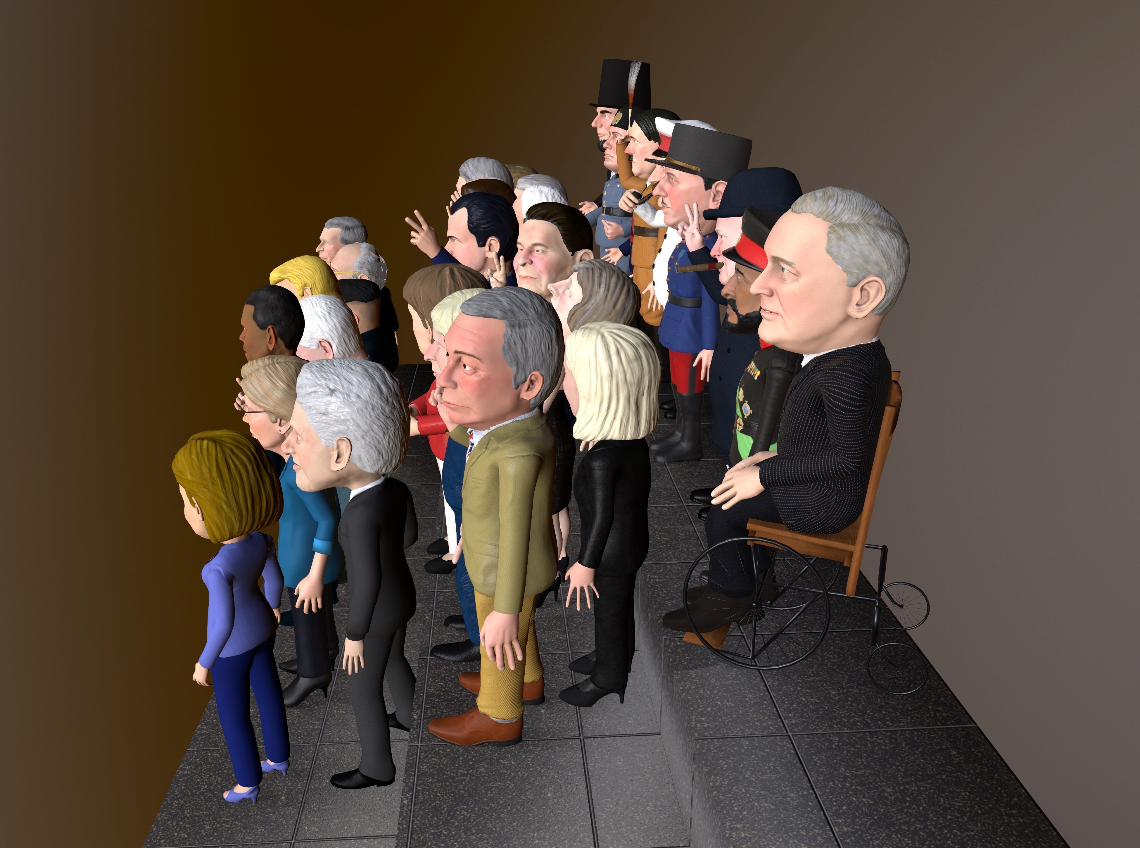 Politicians mega pack Low-poly 3D model_6