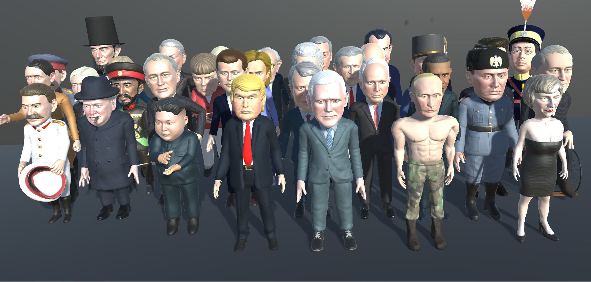 Politicians mega pack Low-poly 3D model_7