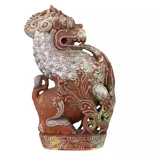 Dragon Statue Low-poly 3D model
