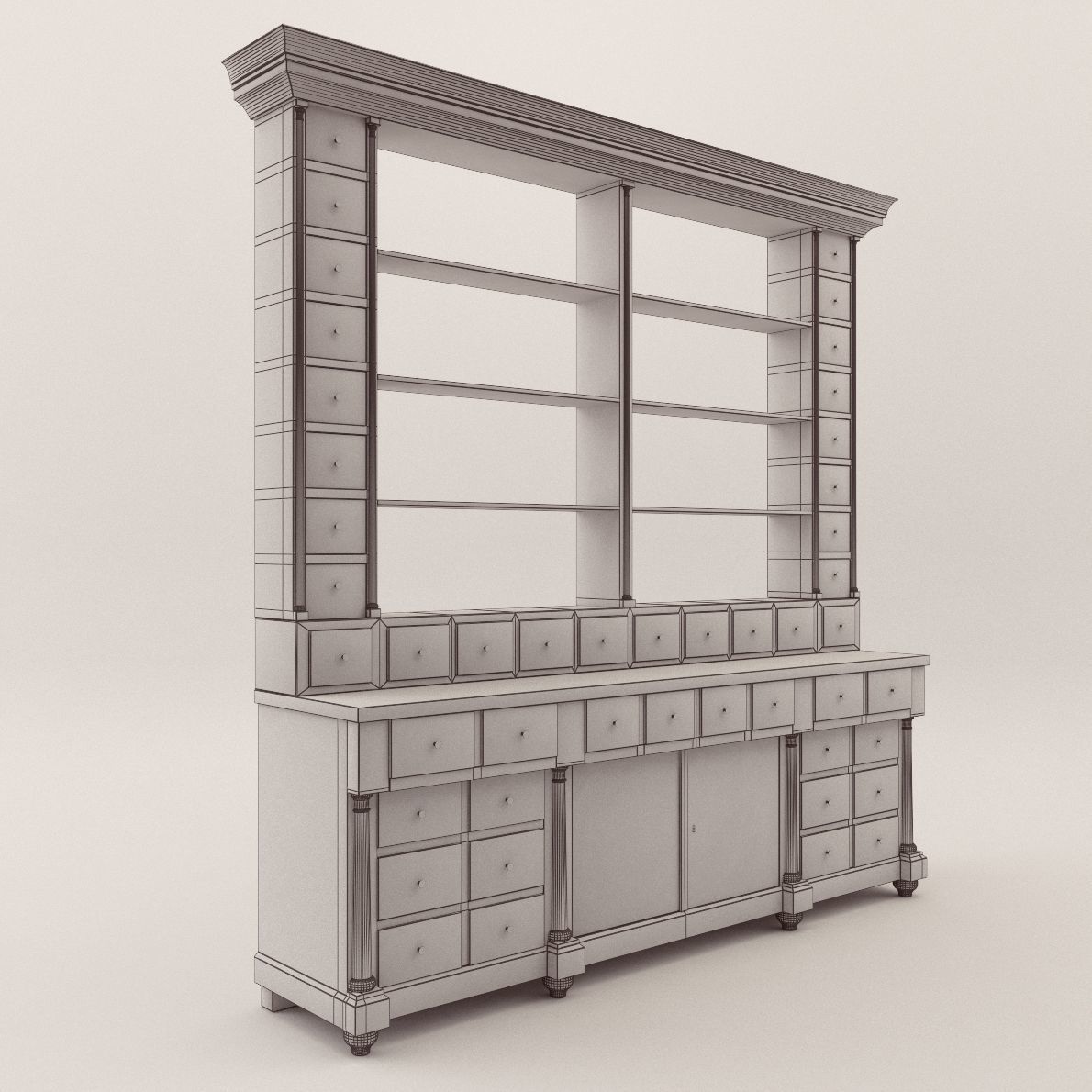 Apothecary case - Munich - Germany 1800 - Georg Britsch 3D model_2