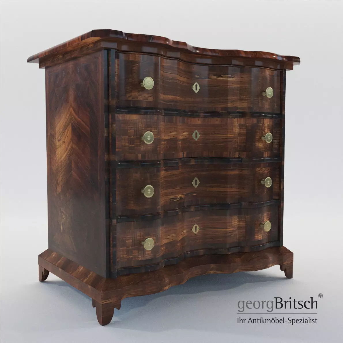 Baroque commode - North Italy 1760 - Georg Britsch 3D model