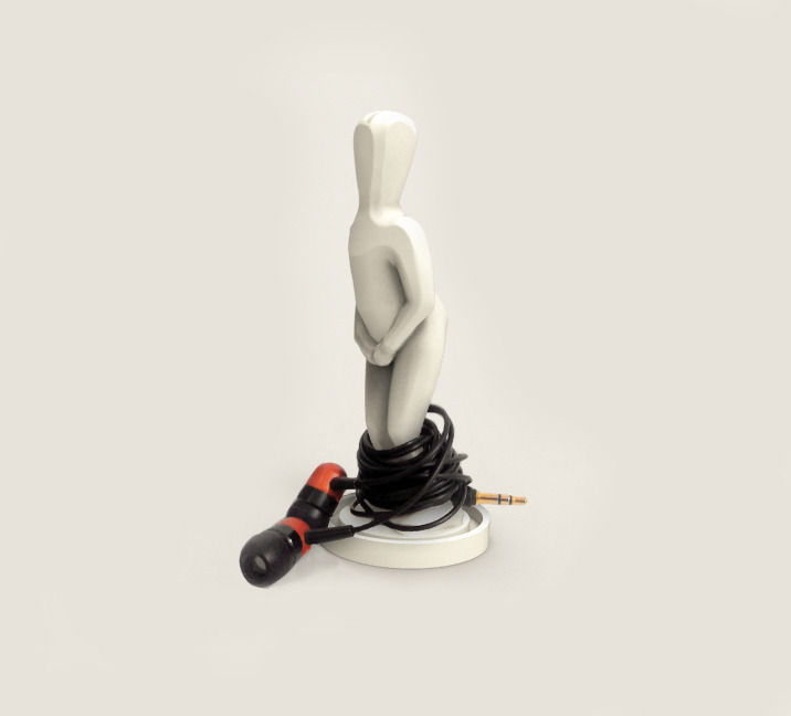 Earphone Holder - Dropped Pants 3D print model_3