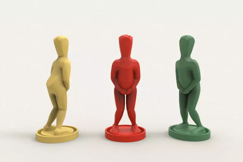 Earphone Holder - Dropped Pants 3D print model_0