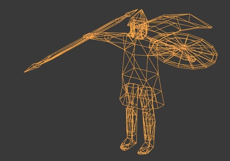 Lowpoly Hellenistic Hoplites Low-poly 3D model_5