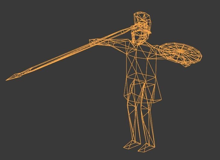 Lowpoly Hellenistic Hoplites Low-poly 3D model_3