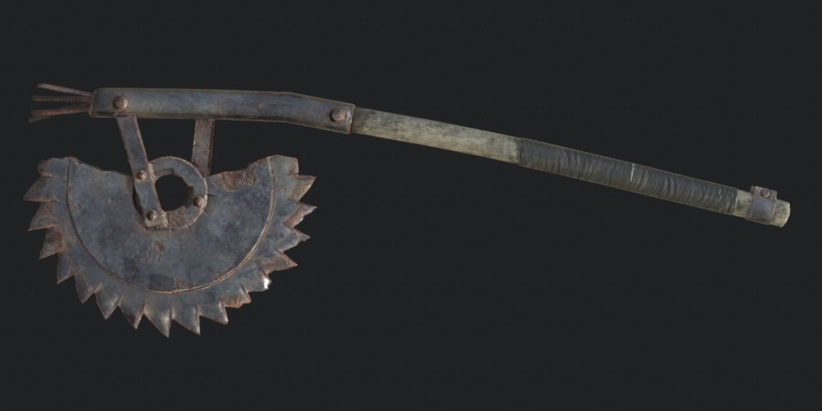 Melee Weapons Pack for Games Low-poly 3D model_4