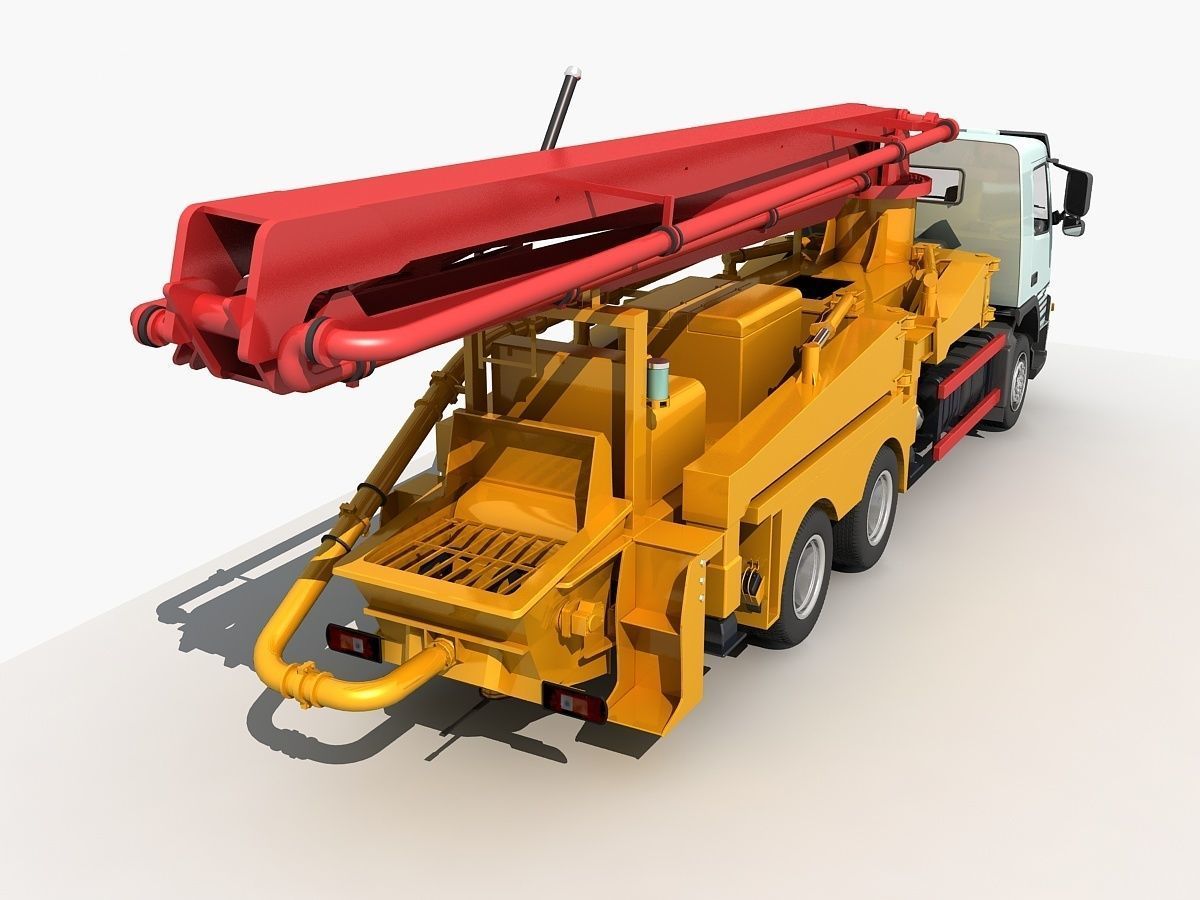 Collection Cement Mixer Concrete pumper 3D model_7