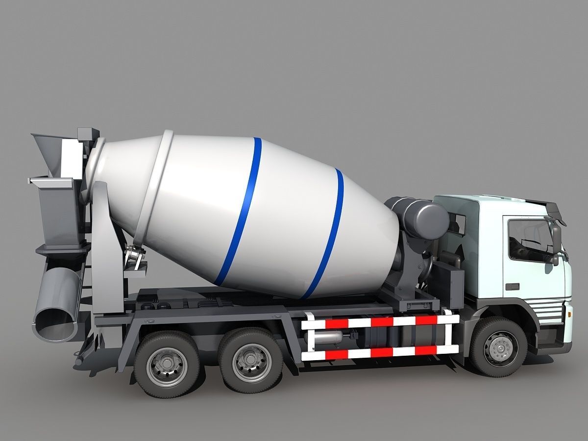 Collection Cement Mixer Concrete pumper 3D model_33