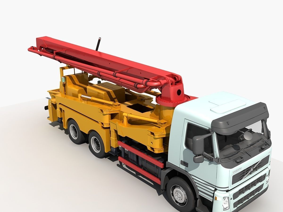 Collection Cement Mixer Concrete pumper 3D model_17