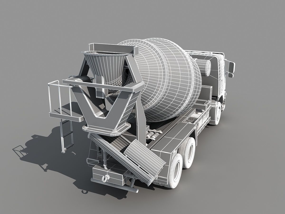 Collection Cement Mixer Concrete pumper 3D model_45