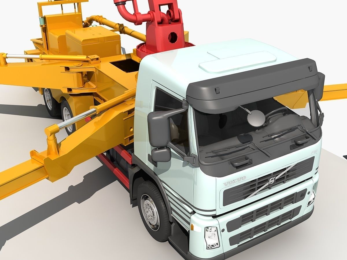 Collection Cement Mixer Concrete pumper 3D model_15