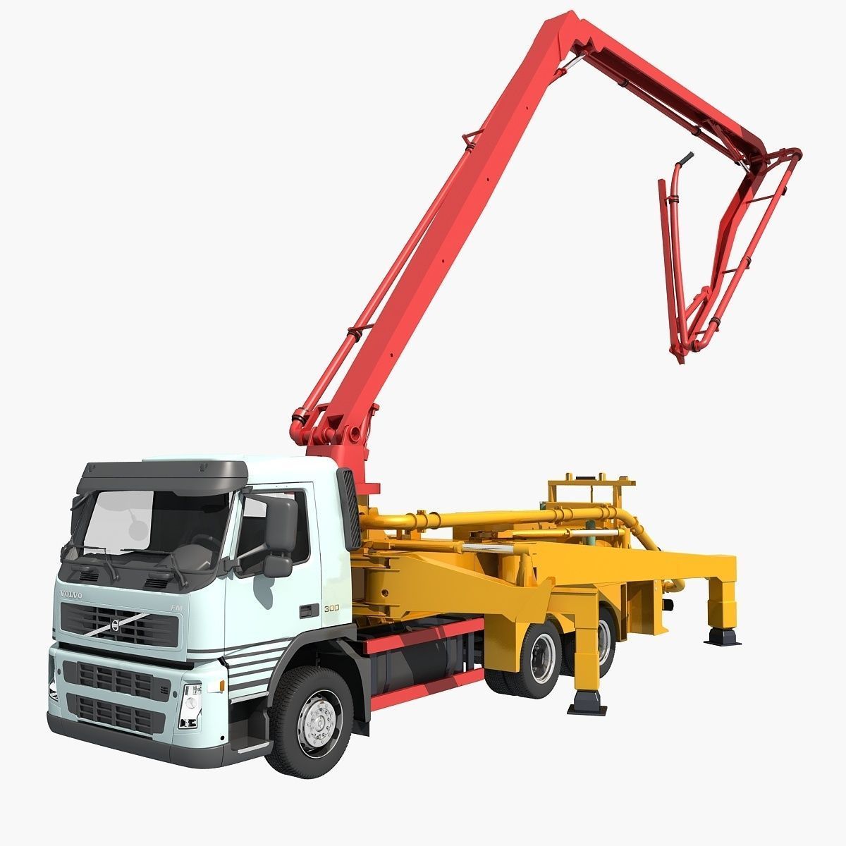 Collection Cement Mixer Concrete pumper 3D model_2