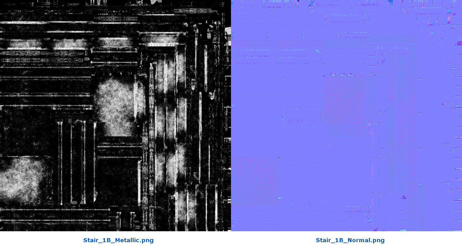 Stair 1B Low-poly 3D model_10