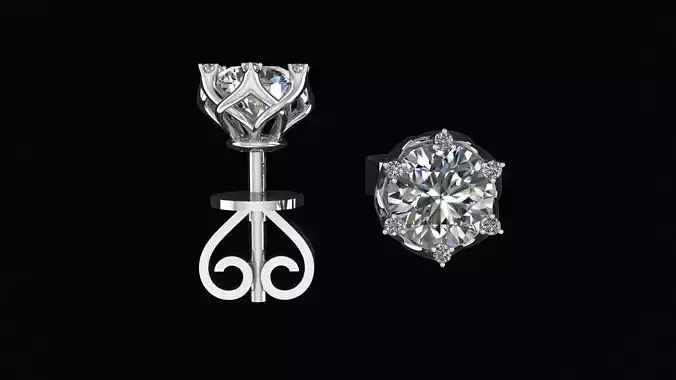 WHITEFLASH EARRING 60 3D print model
