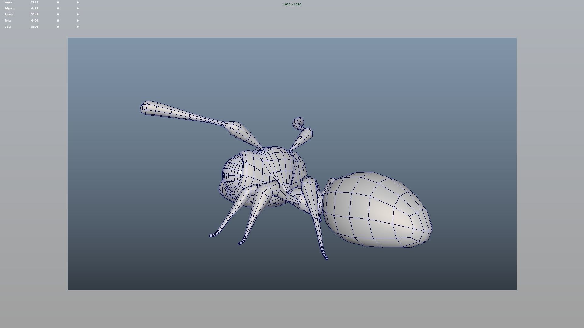 3D Ant disney Low-poly 3D model_2