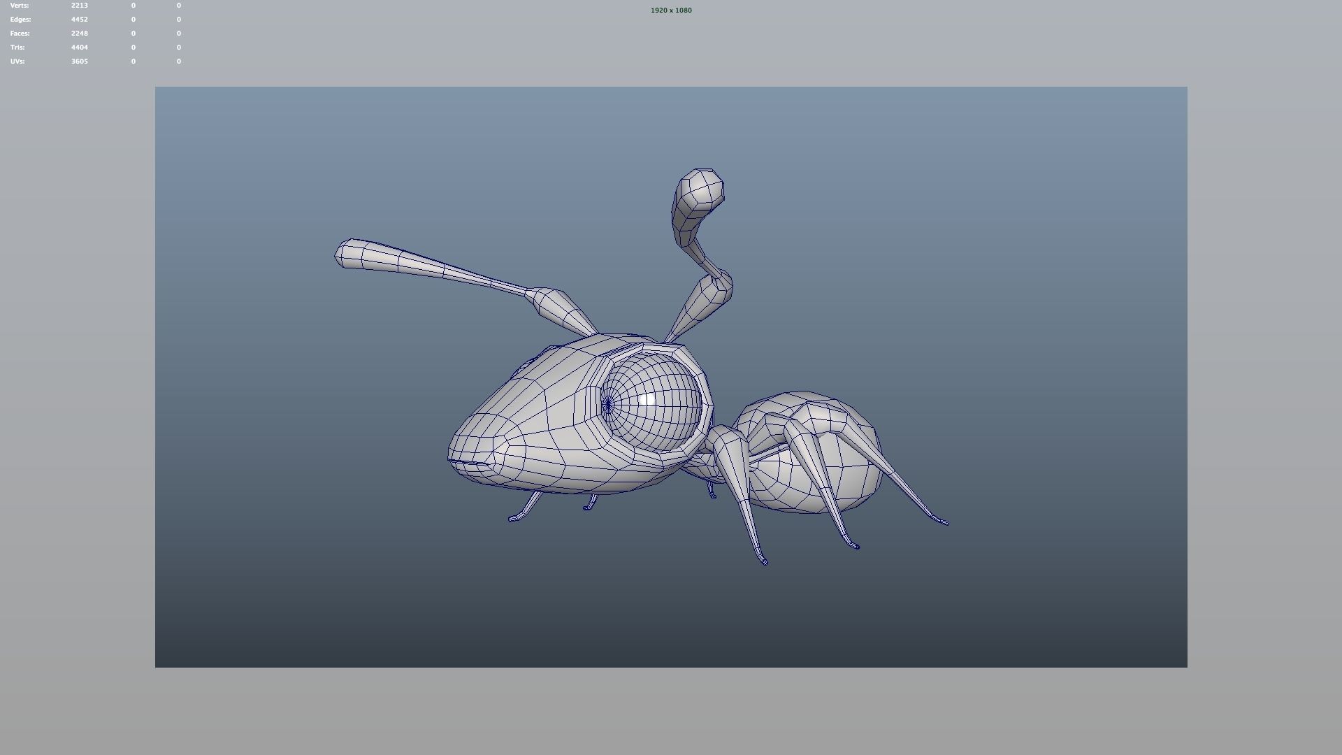 3D Ant disney Low-poly 3D model_1