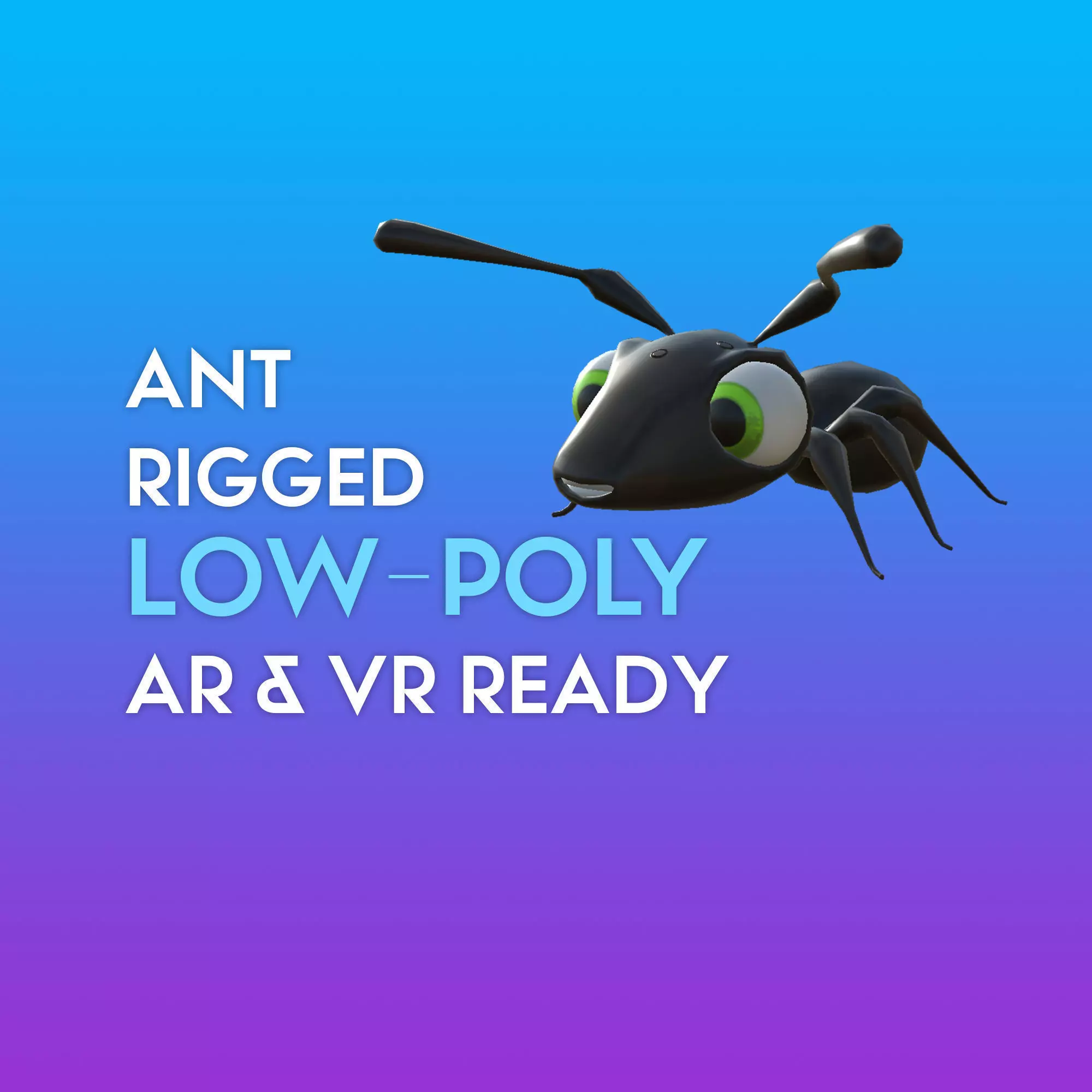 3D Ant disney Low-poly 3D model_0