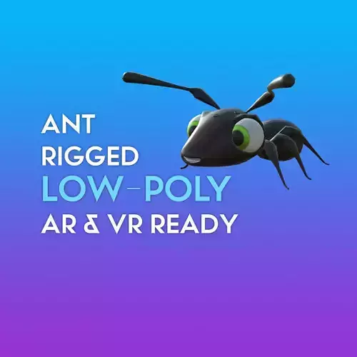 3D Ant disney Low-poly 3D model